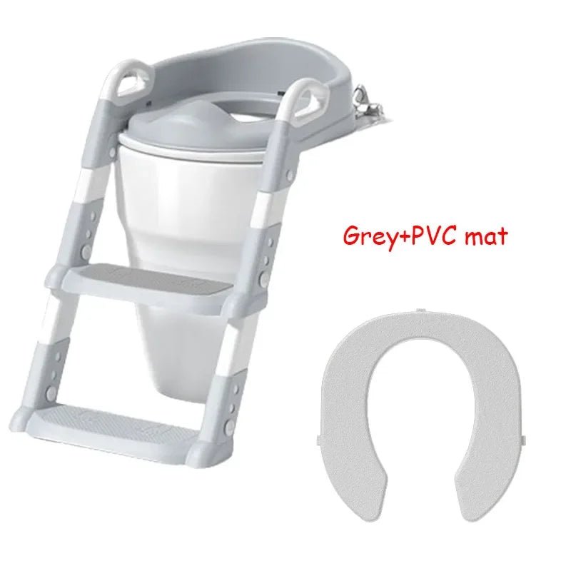 New Children's Toilet Stepped Baby Boys and Girls Toilet Training Foldable Foot Stool Toilet Seat Ring Stepped Assisted Tool by Creative Vault Marketplace