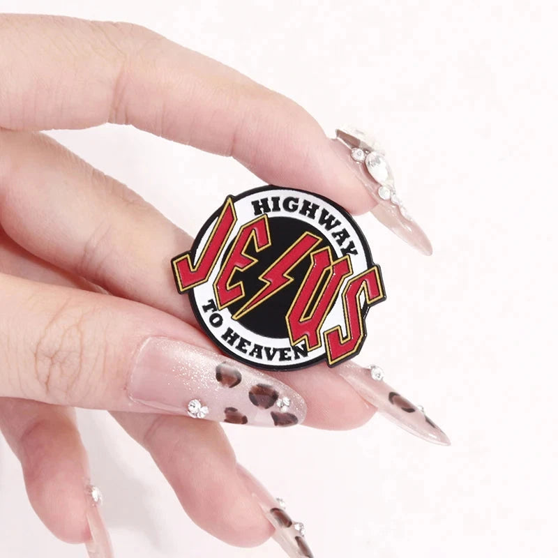 Faith in Jesus Enamel Pins: JESUS NEVER FAILS Brooch for Inspirational Style by Creative Vault Marketplace