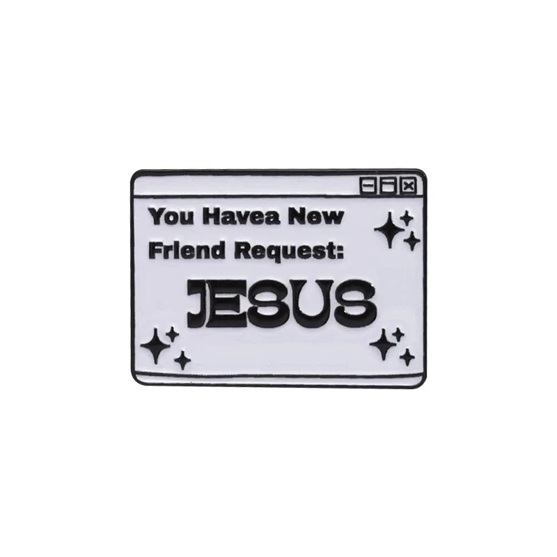Faith in Jesus Enamel Pins: JESUS NEVER FAILS Brooch for Inspirational Style by Creative Vault Marketplace