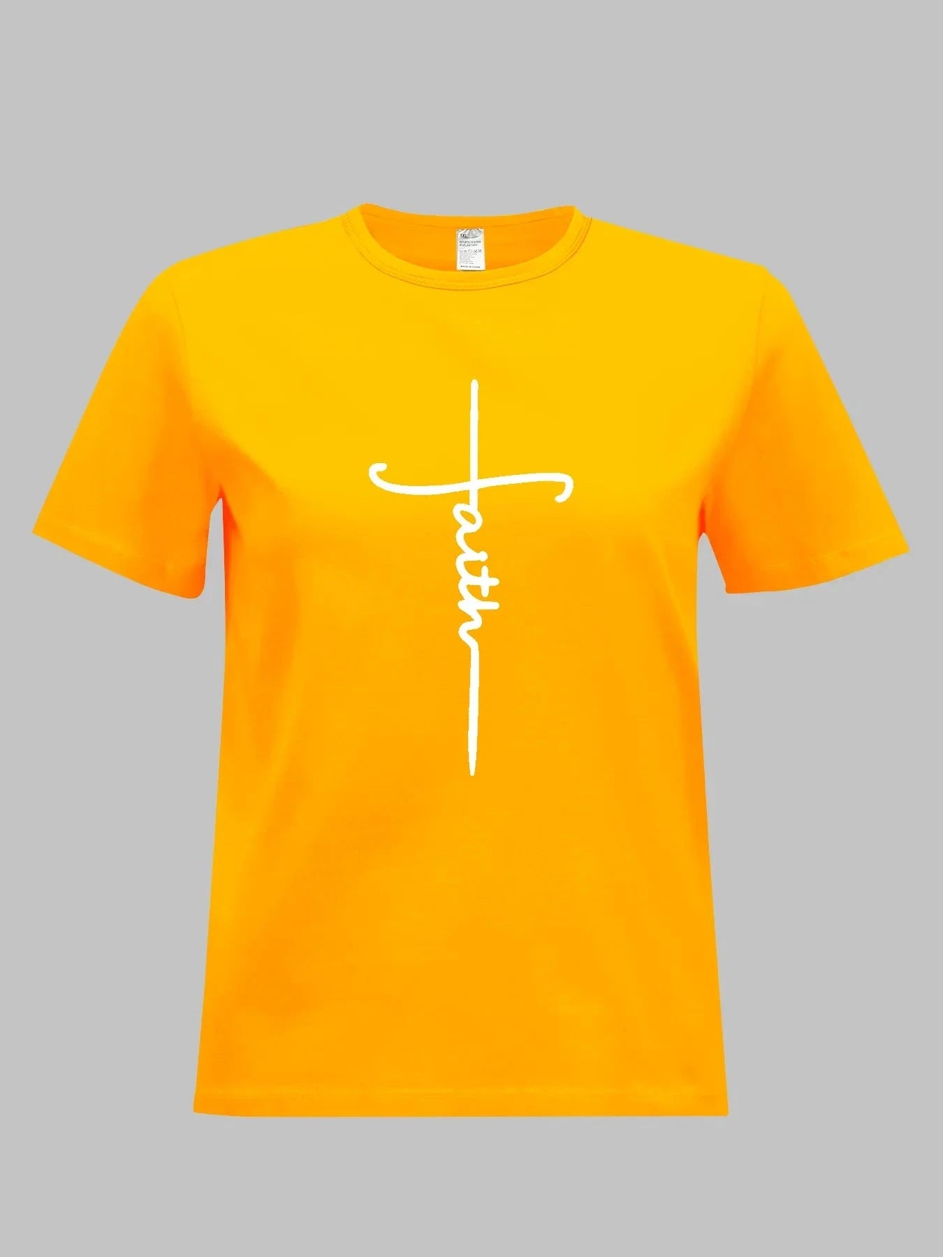Faith Cross T Shirt Women Christian Faith Graphic Tee Casual Round Neck Short Sleeve Tops by Creative Vault Marketplace