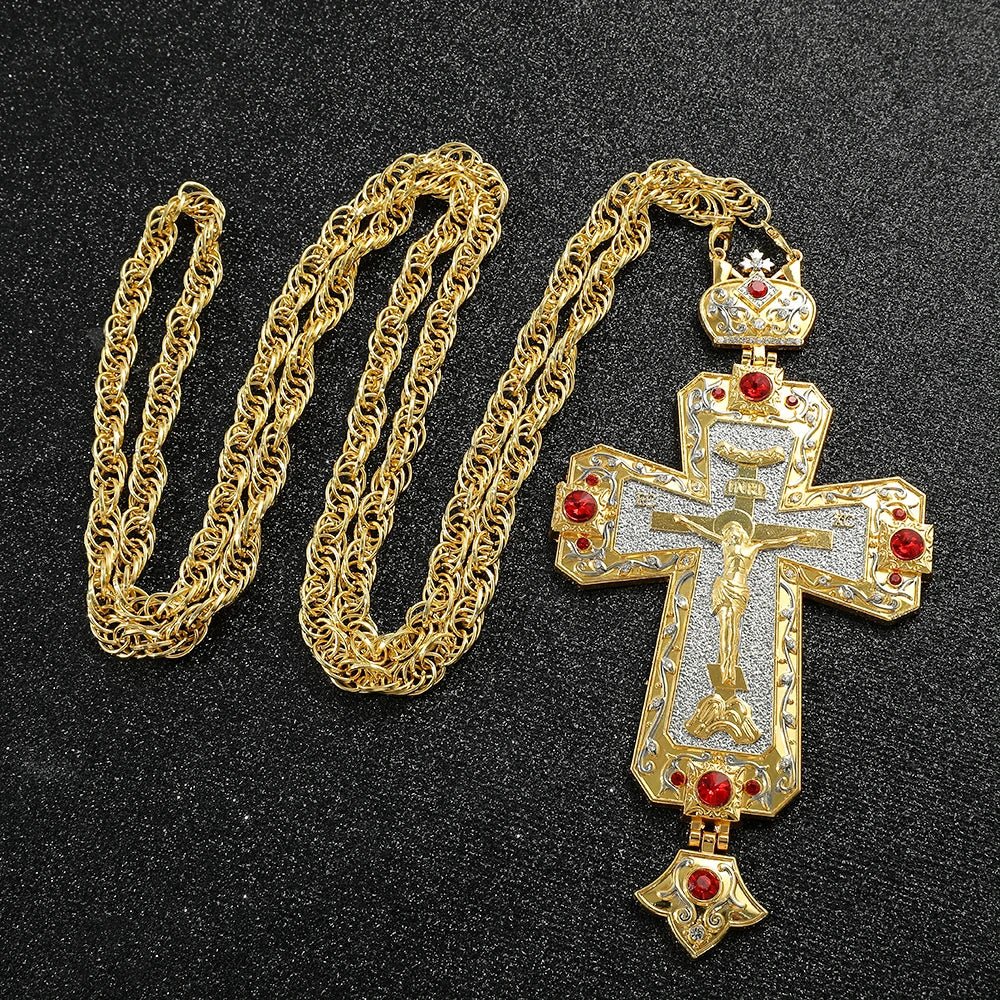 Europe and America Christian Religion Necklace Jesus Cross Pendant Long Chains Good Friday Religious Faith Jewelry God Gifts by Creative Vault Marketplace