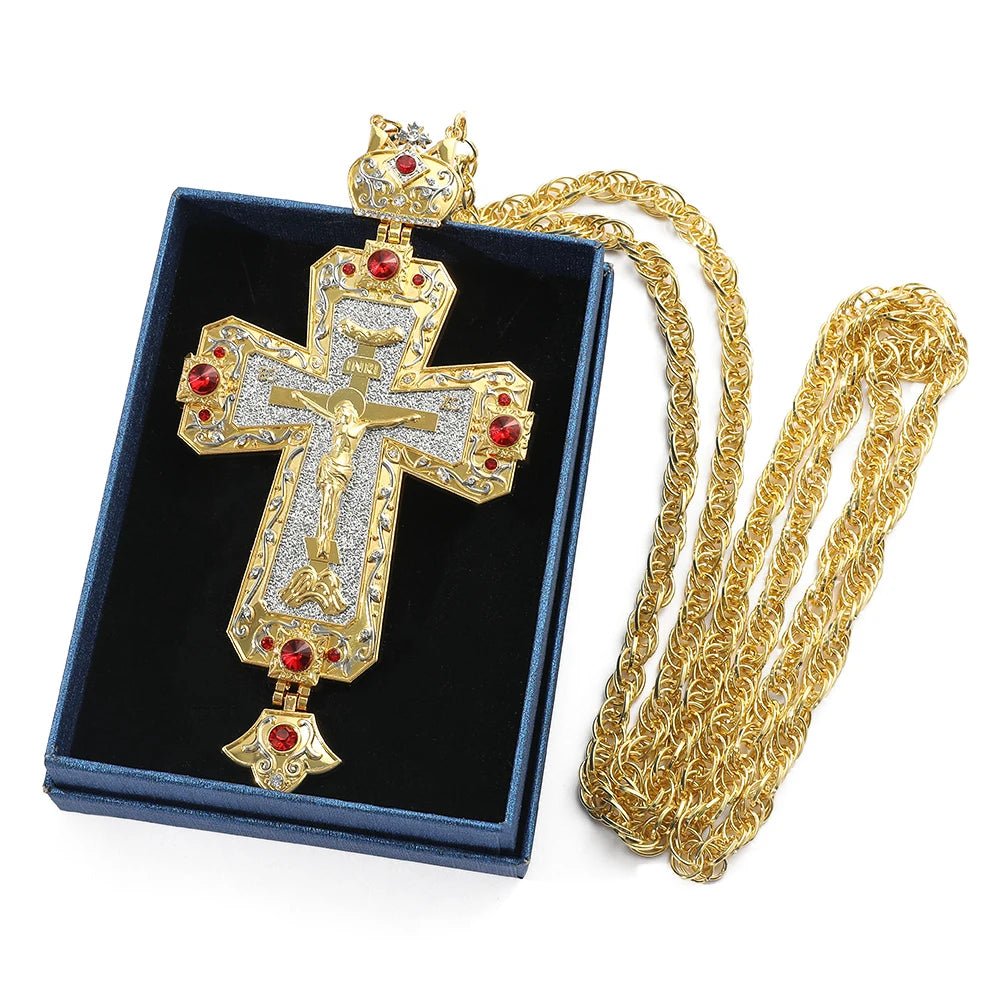 Europe and America Christian Religion Necklace Jesus Cross Pendant Long Chains Good Friday Religious Faith Jewelry God Gifts by Creative Vault Marketplace