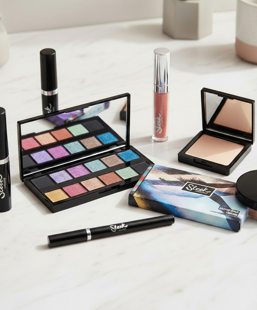 Creative Vault Marketplace Sleek MakeUP i-Divine eyeshadow palette with metallic and matte shades on a white surface