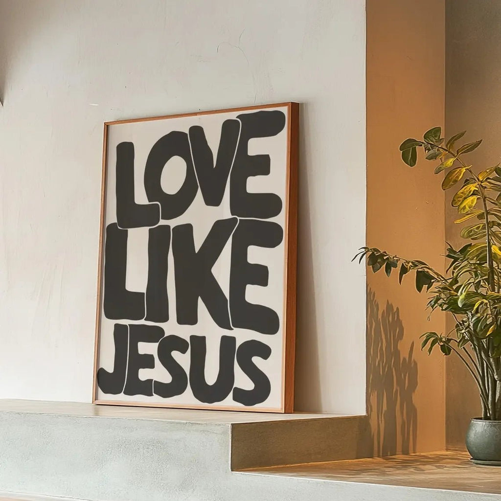 Modern Christian Wall Decor, Love Like Jesus Christian Poster Retro Christian Wall Art, Christian Gifts Digital Art, Printable by Creative Vault Marketplace