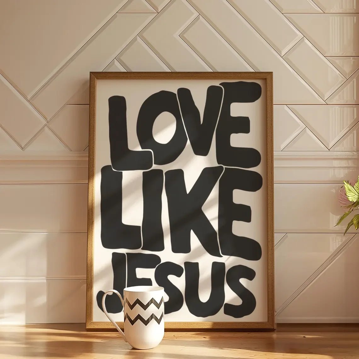 Modern Christian Wall Decor, Love Like Jesus Christian Poster Retro Christian Wall Art, Christian Gifts Digital Art, Printable by Creative Vault Marketplace