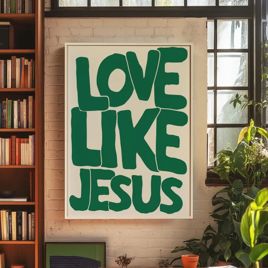 Modern Christian Wall Decor, Love Like Jesus Christian Poster Retro Christian Wall Art, Christian Gifts Digital Art, Printable by Creative Vault Marketplace