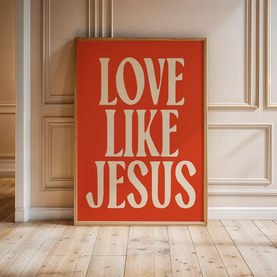 Modern Christian Wall Decor, Love Like Jesus Christian Poster Retro Christian Wall Art, Christian Gifts Digital Art, Printable by Creative Vault Marketplace