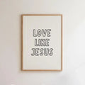 Modern Christian Wall Decor, Love Like Jesus Christian Poster Retro Christian Wall Art, Christian Gifts Digital Art, Printable by Creative Vault Marketplace