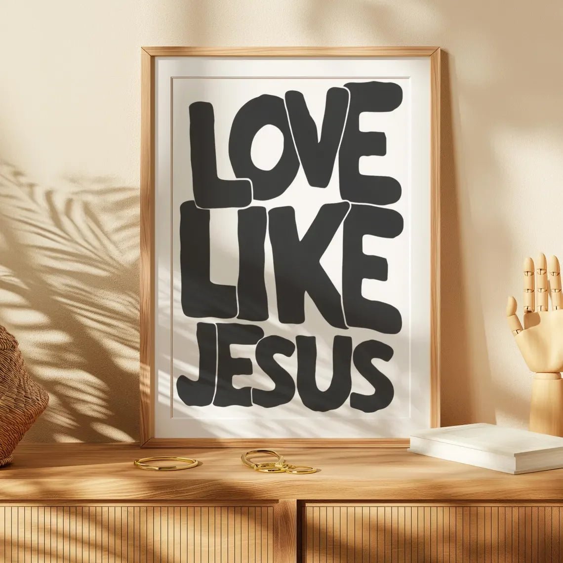 Modern Christian Wall Decor, Love Like Jesus Christian Poster Retro Christian Wall Art, Christian Gifts Digital Art, Printable by Creative Vault Marketplace