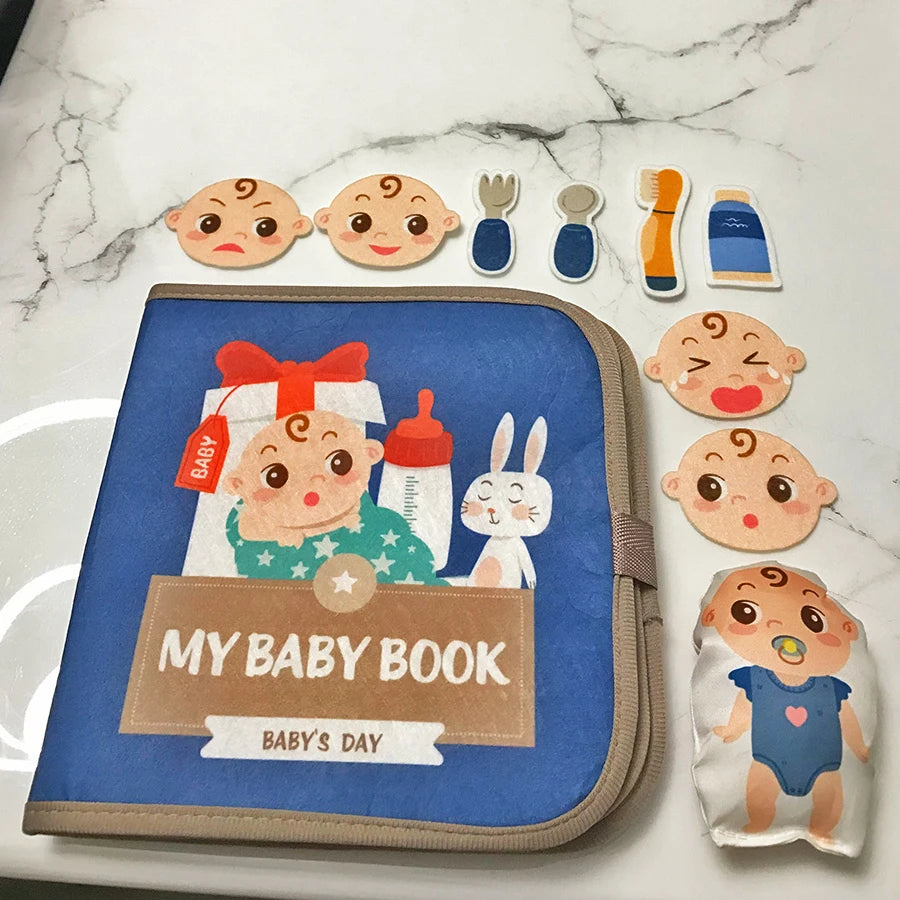 Early Education English Interactive Cognitive Cloth Books Baby Learning Books Baby Soft Books Children's Toys by Creative Vault Marketplace