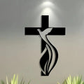 Religious Cross Wall Art Iron Metal Sculpture Church Home Decor Elegant by Creative Vault Marketplace