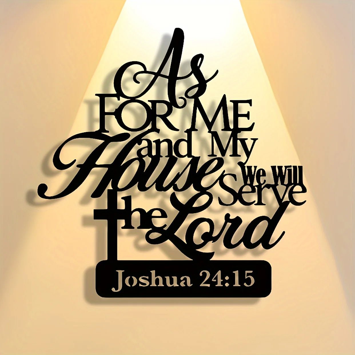 As For Me And My House We Will Serve The Lord Metal Wall Art - Vintage Inspirational Home Decor by Creative Vault Marketplace
