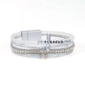 Empower Your Spirit with the Faith Cross Leather Bracelet by Creative Vault Marketplace