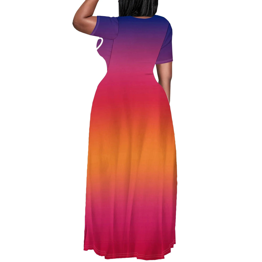 Elevate Your Style With the Plus Size Inspirational Dress – Faith Hope Love Gradient by Creative Vault Marketplace