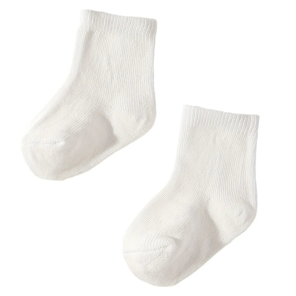 5 Pairs/Set 2025 New Born Baby Children Cotton Socks Fashion White For 0-2 Years Kids Baby Girl Boy Socks by Creative Vault Marketplace