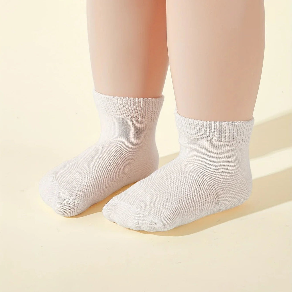 5 Pairs/Set 2025 New Born Baby Children Cotton Socks Fashion White For 0-2 Years Kids Baby Girl Boy Socks by Creative Vault Marketplace
