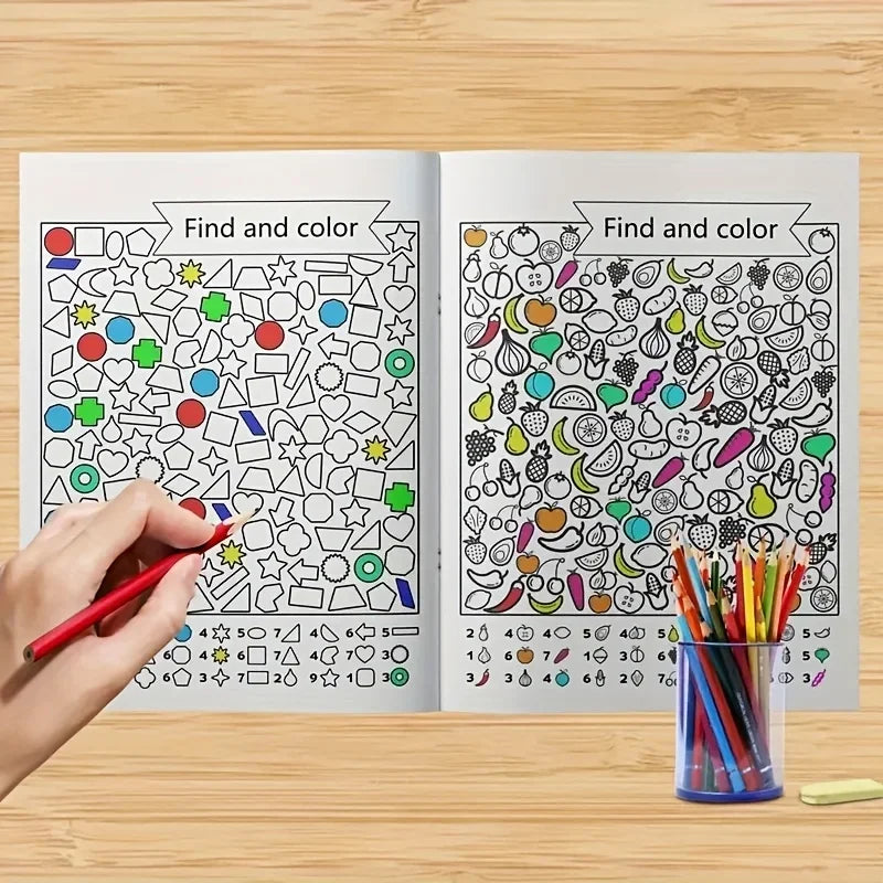 Children's Search for Items Game, Enhance Visual Perception, Fun Coloring Book, Focus and Attention, Handwriting Exercise Book by Creative Vault Marketplace