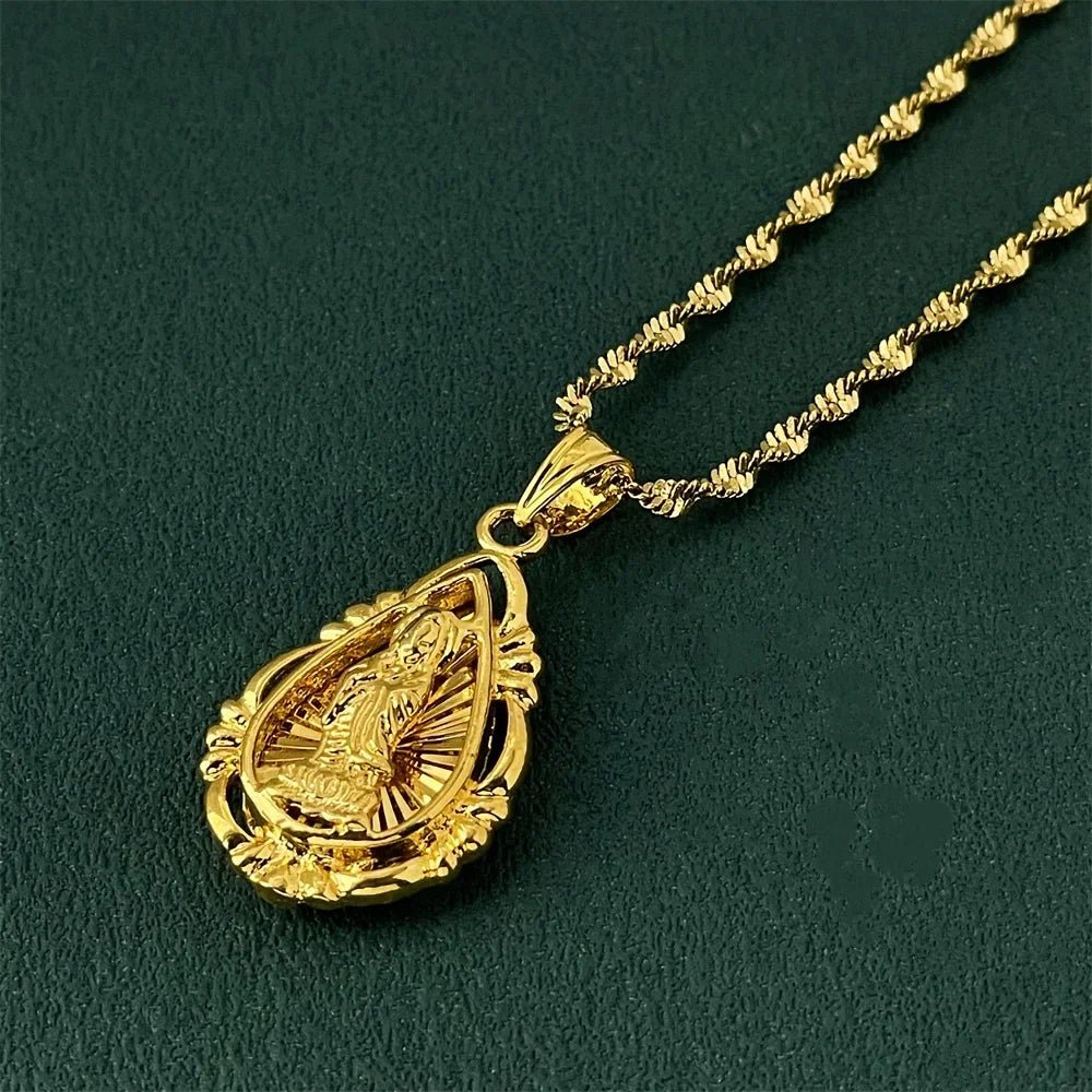 Luxury 925 Sterling Silver Gold Plated Religious Creed Necklace for Women Men Jewelry by Creative Vault Marketplace