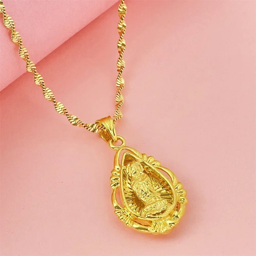Luxury 925 Sterling Silver Gold Plated Religious Creed Necklace for Women Men Jewelry by Creative Vault Marketplace