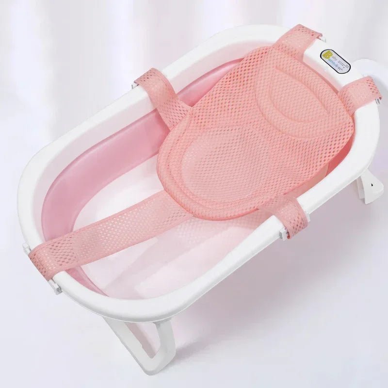 Baby Bath Net Mat Children Newborn Adjustable Bathtub Pillow Seat Cushion Cross-shaped Anti-slip Bathtub Shower Cradle Bed Seat by Creative Vault Marketplace