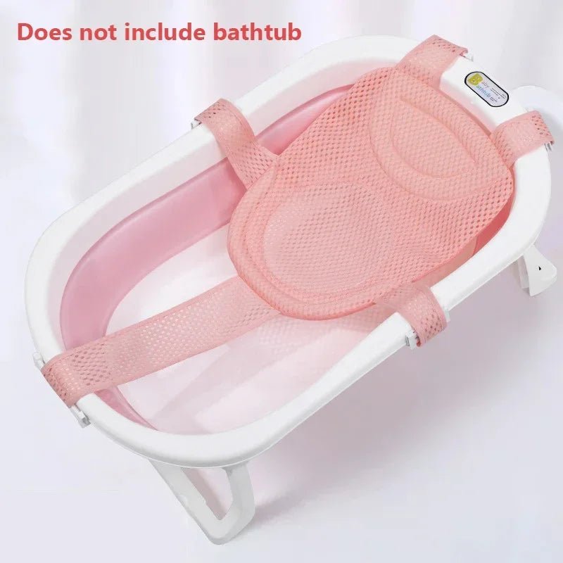 Baby Bath Net Mat Children Newborn Adjustable Bathtub Pillow Seat Cushion Cross-shaped Anti-slip Bathtub Shower Cradle Bed Seat by Creative Vault Marketplace
