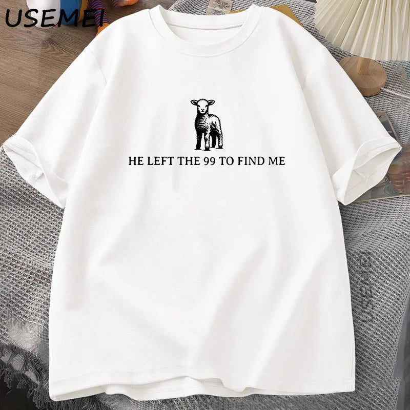 Christian Faith Graphic T-Shirt - He Left The 99 Design for Everyday Comfort and Inspiration by Creative Vault Marketplace