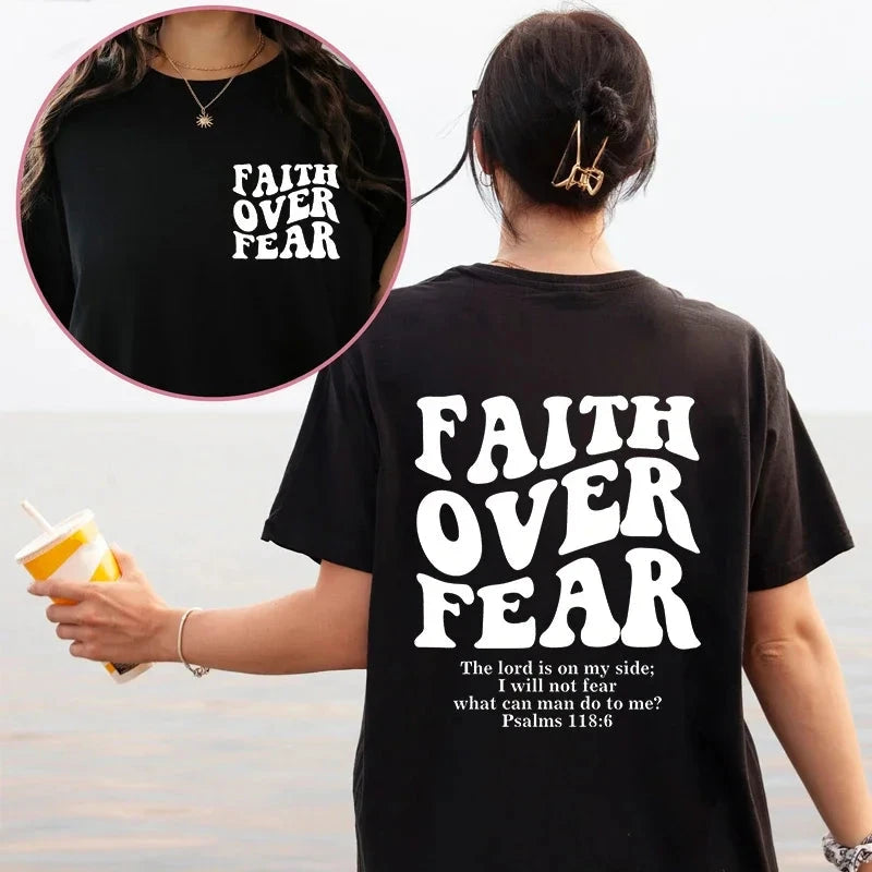 Faith Over Fear Christian Women T-Shirts – Uplift Your Style with Inspiring Fashion by Creative Vault Marketplace