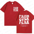 Faith Over Fear Christian Women T-Shirts – Uplift Your Style with Inspiring Fashion by Creative Vault Marketplace