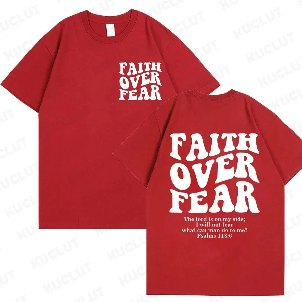 Faith Over Fear Christian Women T-Shirts – Uplift Your Style with Inspiring Fashion by Creative Vault Marketplace