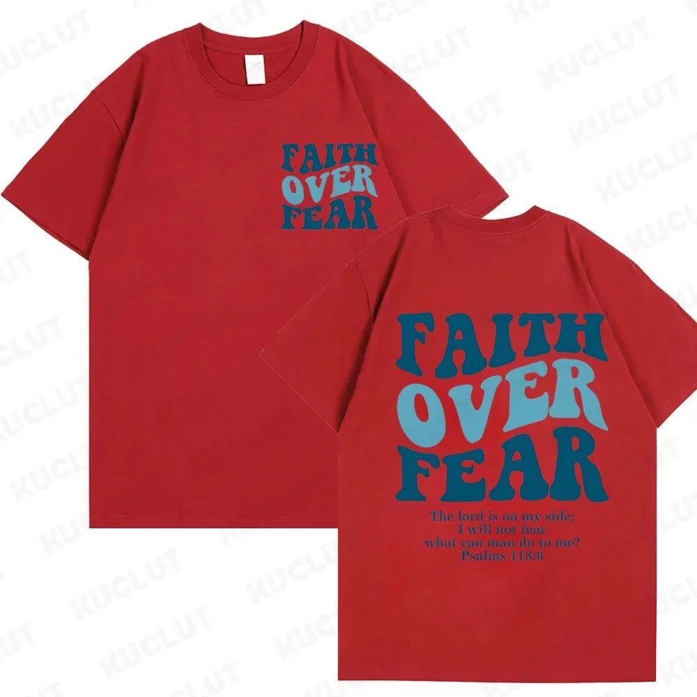 Faith Over Fear Christian Women T-Shirts – Uplift Your Style with Inspiring Fashion by Creative Vault Marketplace