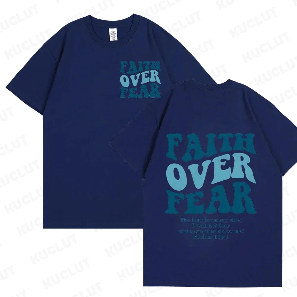 Faith Over Fear Christian Women T-Shirts – Uplift Your Style with Inspiring Fashion by Creative Vault Marketplace