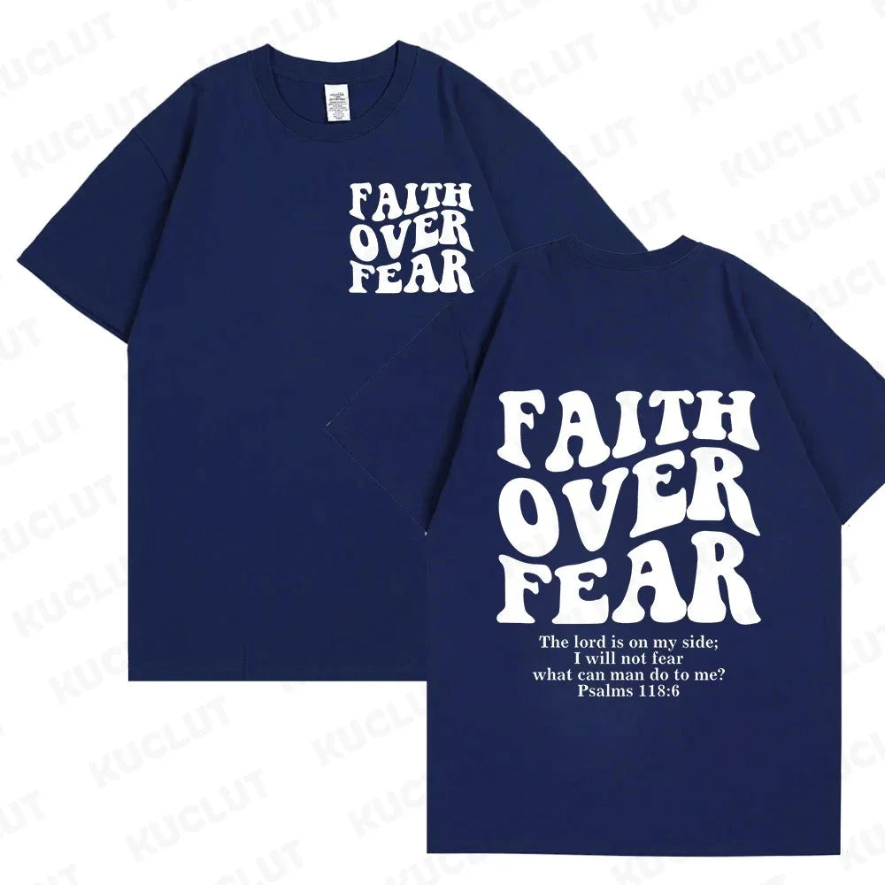 Faith Over Fear Christian Women T-Shirts – Uplift Your Style with Inspiring Fashion by Creative Vault Marketplace