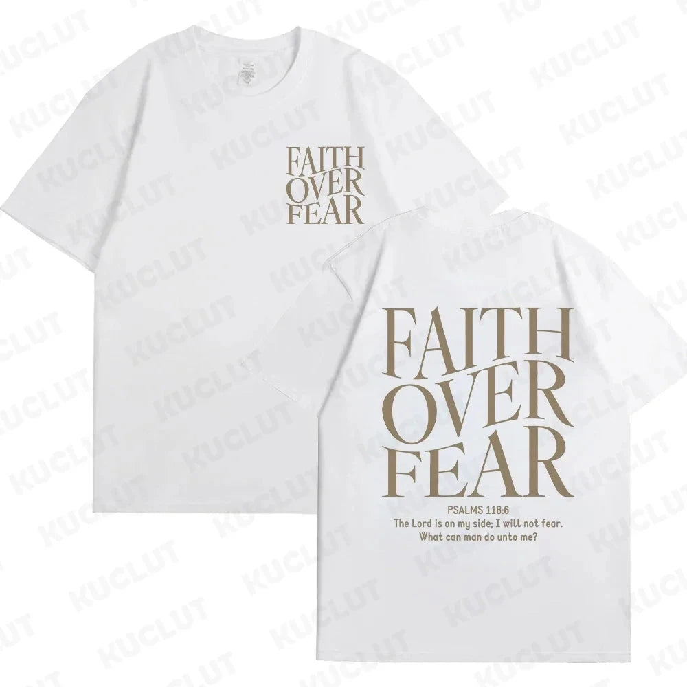 Faith Over Fear Christian Women T-Shirts – Uplift Your Style with Inspiring Fashion by Creative Vault Marketplace