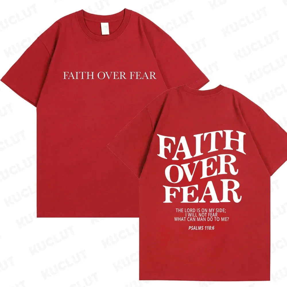 Faith Over Fear Christian Women T-Shirts – Uplift Your Style with Inspiring Fashion by Creative Vault Marketplace