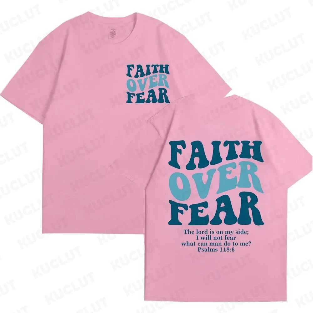 Faith Over Fear Christian Women T-Shirts – Uplift Your Style with Inspiring Fashion by Creative Vault Marketplace