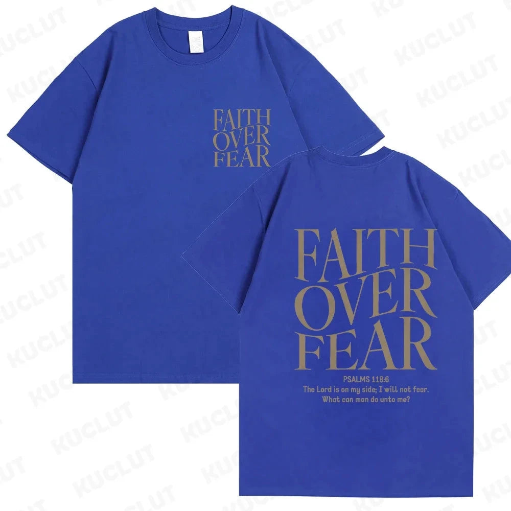 Faith Over Fear Christian Women T-Shirts – Uplift Your Style with Inspiring Fashion by Creative Vault Marketplace