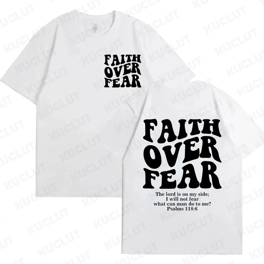 Faith Over Fear Christian Women T-Shirts – Uplift Your Style with Inspiring Fashion by Creative Vault Marketplace