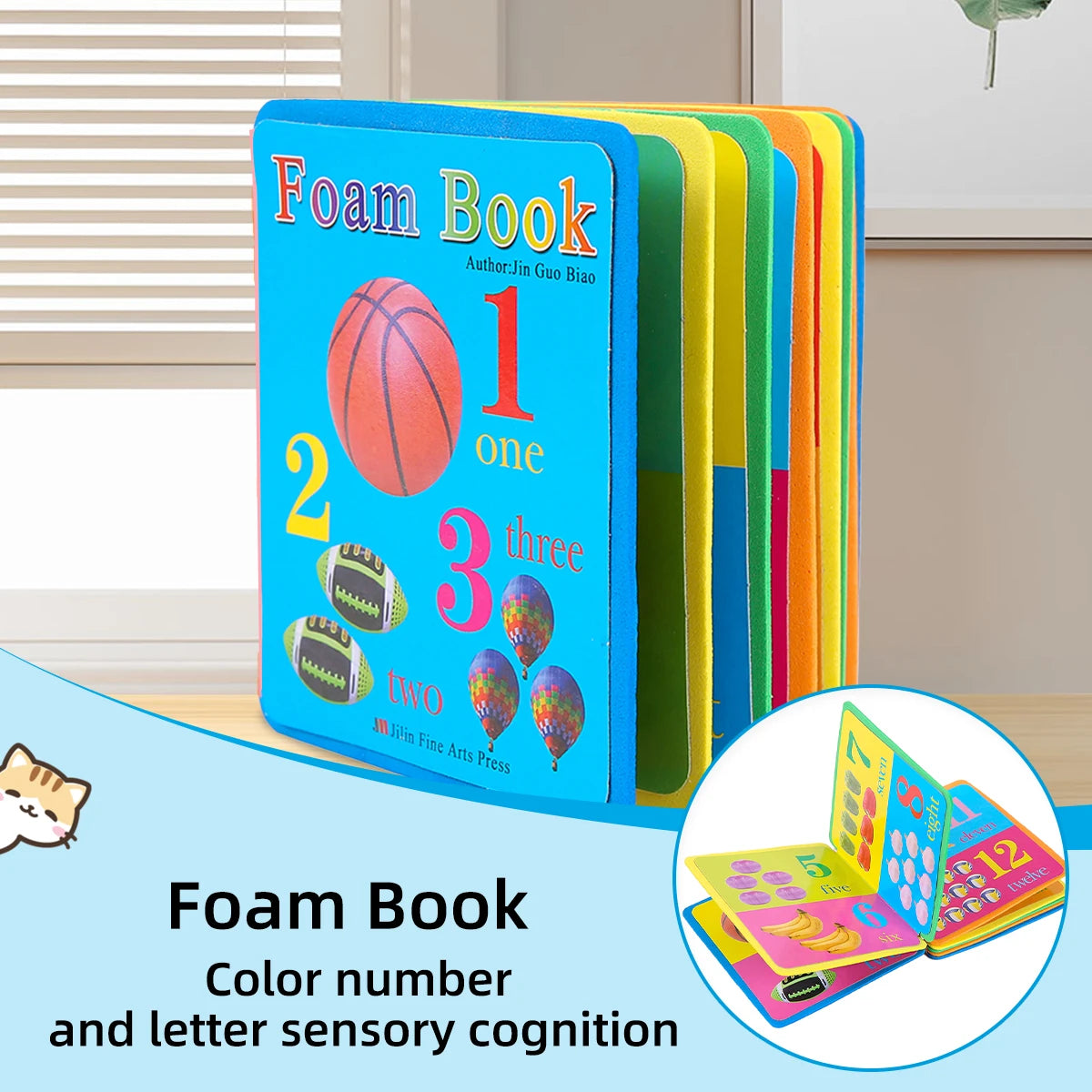 Children's English Eva Book Baby Cognitive Learning Rounded Corner Design Does Not Hurt Hands Beautifully Baby Educational Toys by Creative Vault Marketplace