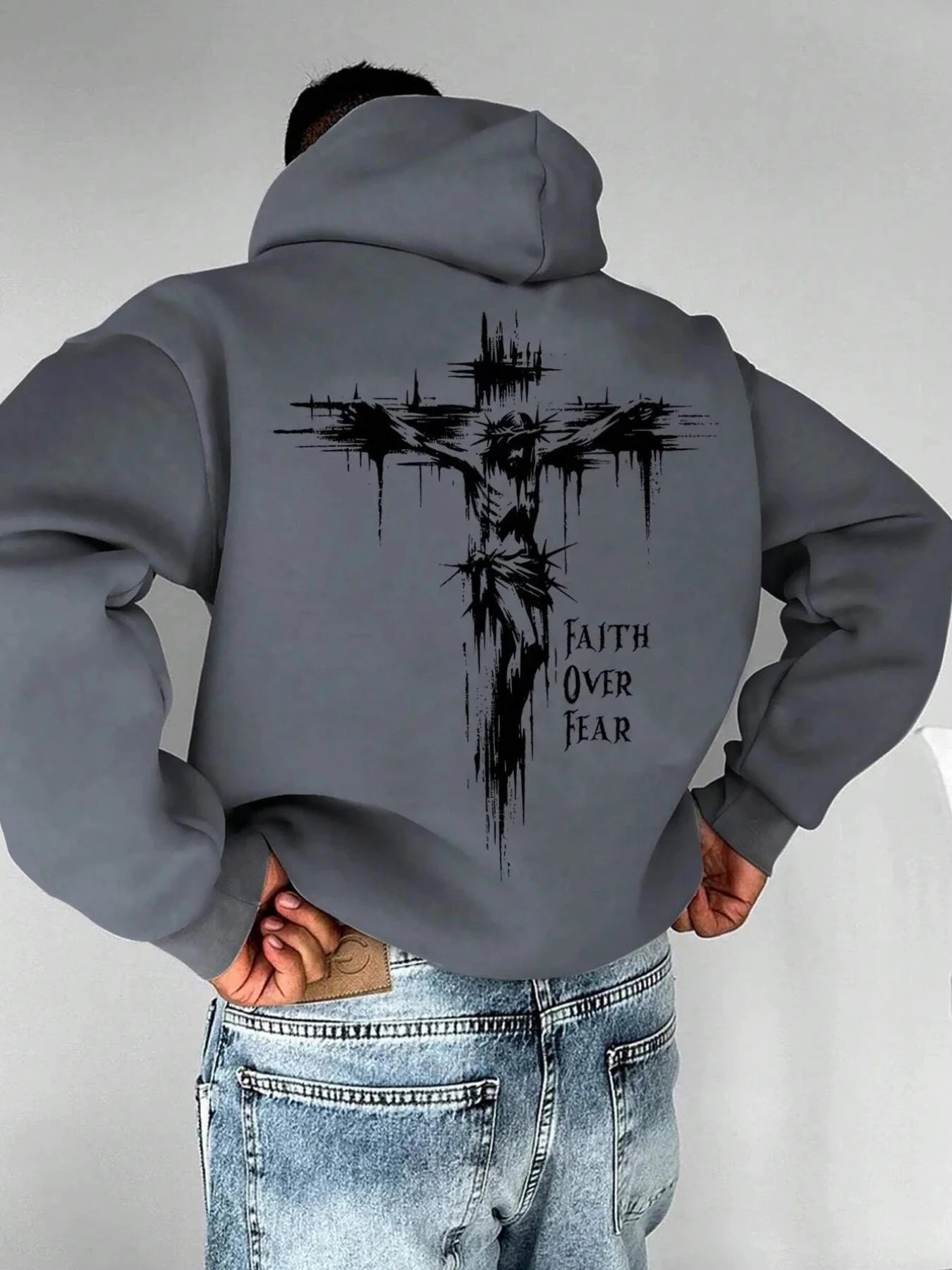 Embrace Strength and Style with Our Christian Faith Hooded Sweatshirt by Creative Vault Marketplace