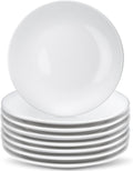 8 Pcs Porcelain Dessert Plates,6 inch White Appetizer Plates,Round Small White Plates,Small Plates for Appetizers,Ceramic Dessert Plate for Cake Snacks,Microwave Oven and Dishwasher Safe by EasyOptionXY