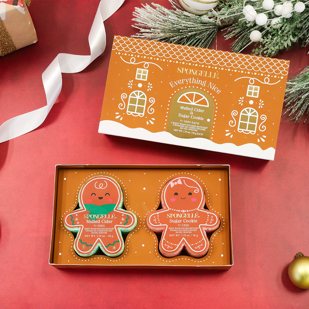Spongellé Everything Nice Holiday Gingerbread Gift Set by Spongellé
