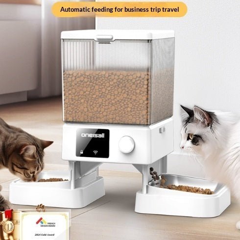 Automatic Cat Feeder with Dual Bowls, Timer & Portion Control by Pet Zen