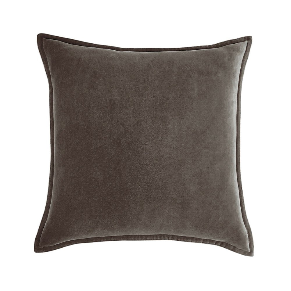 Throw Pillow Cover with 450g Insert, dark-grey, velvet, 20X20, Decorative Cushion – Fancy & Stacy by Fancy & Stacy