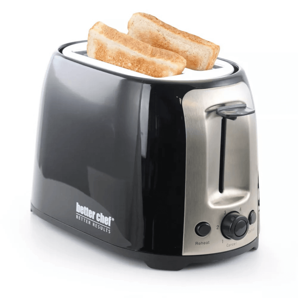 Better Chef Deluxe Cool Touch Wide-Slot 2-Slice Toaster with Stainless Accents by Jupiter Gear Home