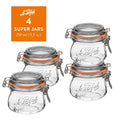 Le Parfait Super Jars, French Glass Canning Jars with Stainless Wire-Bail Clamp Lid by Le Parfait America