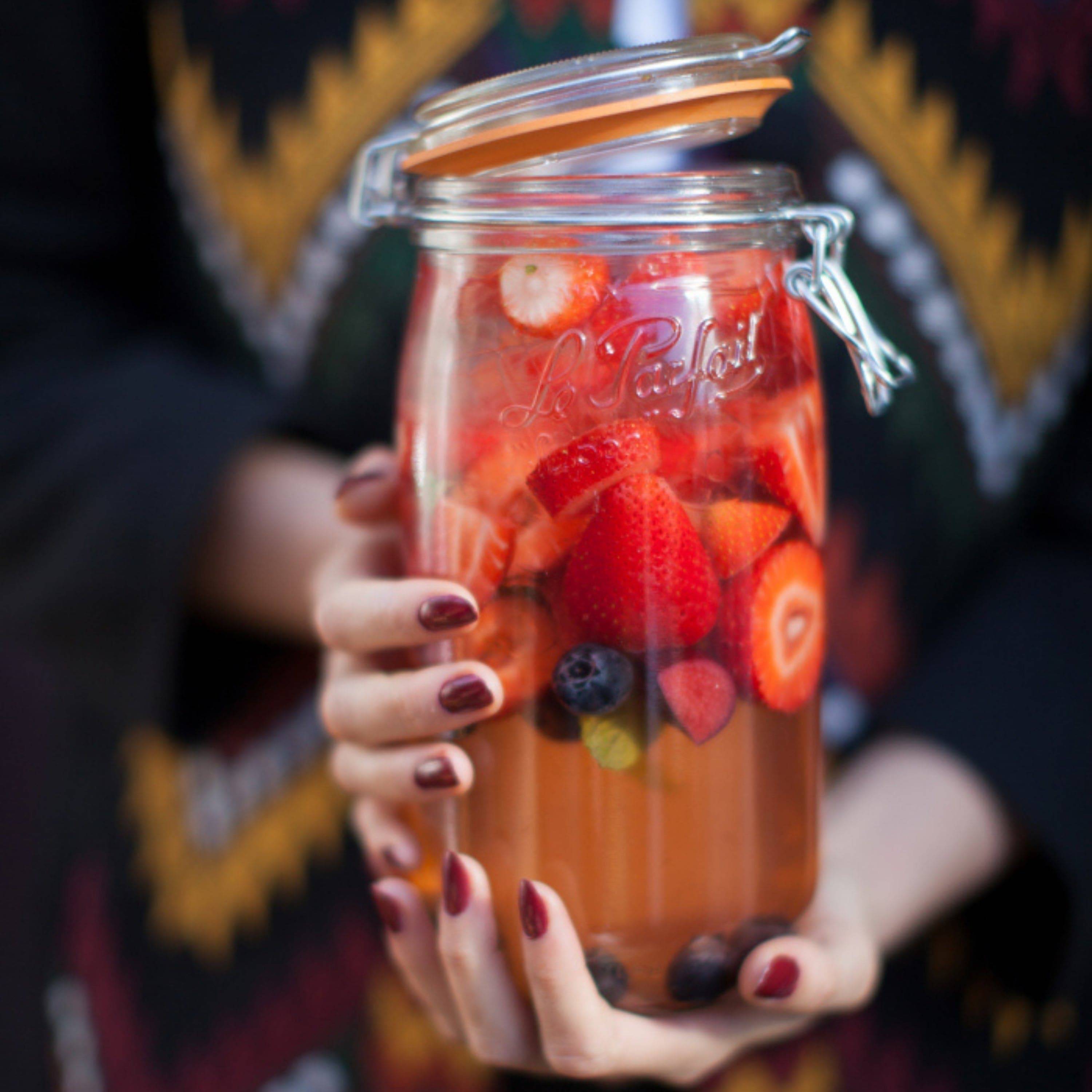 Le Parfait Super Jars, French Glass Canning Jars with Stainless Wire-Bail Clamp Lid by Le Parfait America