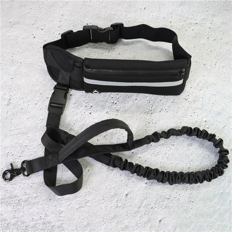 Hands Free Dog Leash Pet Walking And Training Belt With Shock Absorbing Bungee Leash For Up To 180lbs Large Dogs Phone Pocket And Water Bottle Holder by Pet Zen