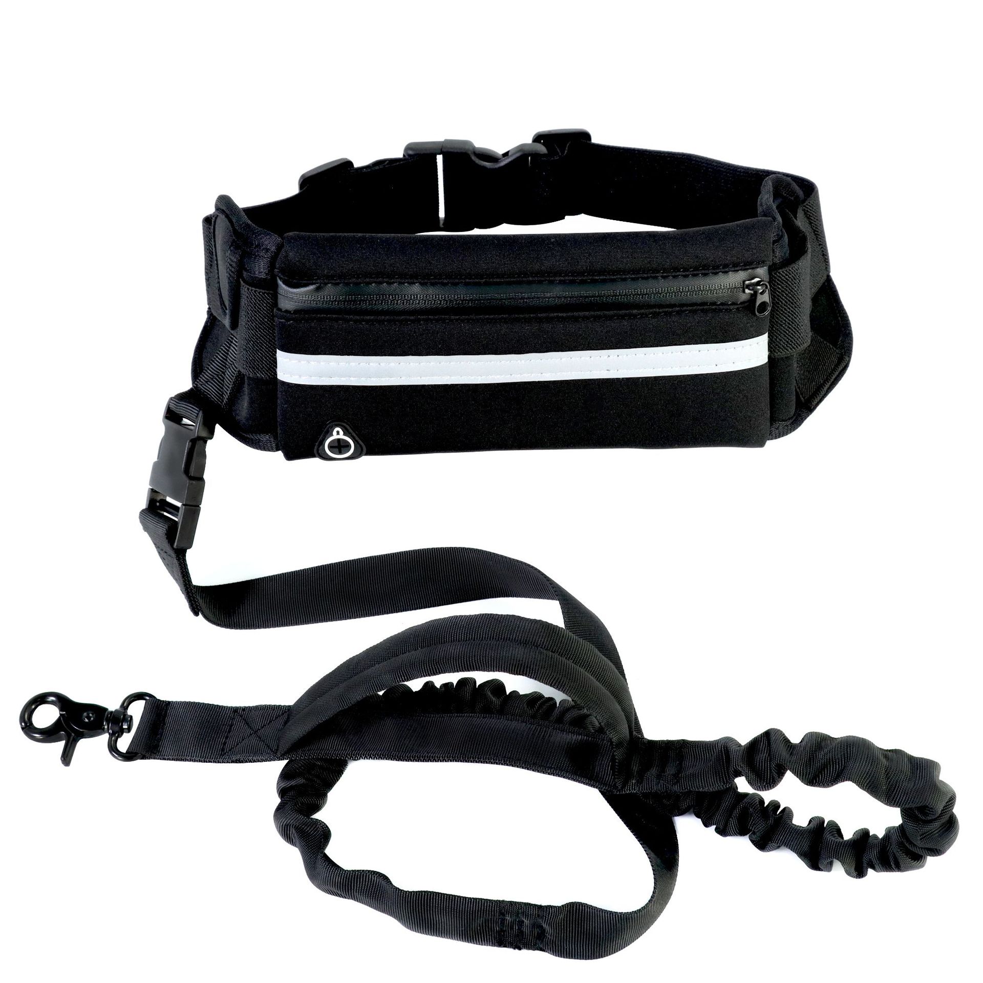 Hands Free Dog Leash Pet Walking And Training Belt With Shock Absorbing Bungee Leash For Up To 180lbs Large Dogs Phone Pocket And Water Bottle Holder by Pet Zen