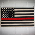 American Flag - Fire Hose - Thin Red Line by Recycled Firefighter