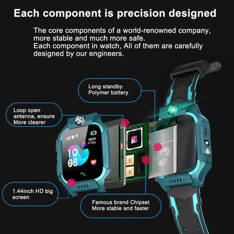 Kids Smart Watch with GPS, Phone Call, Thermometer & Video Recorder by Stevvex